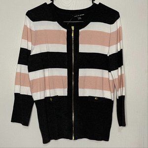 Cable & Gauge Cardigan Sweater Top Medium